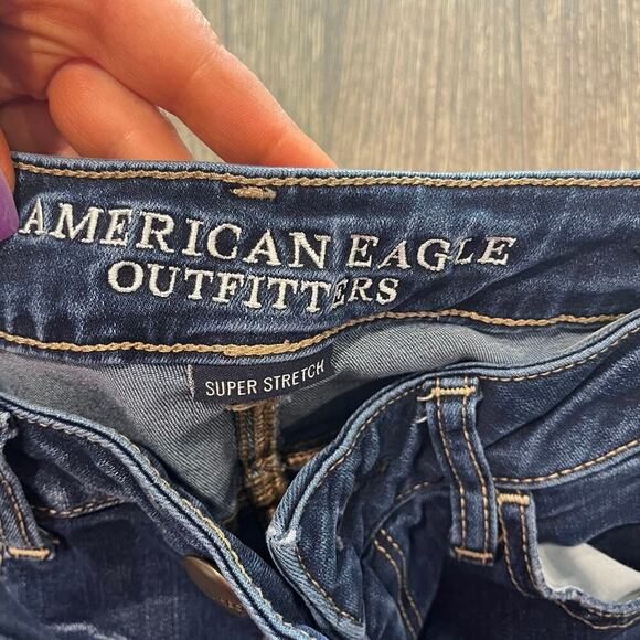 American Eagle High-Rise Jegging Jeans Super Stretch Medium Wash Blue Size 4 - Picture 8 of 11